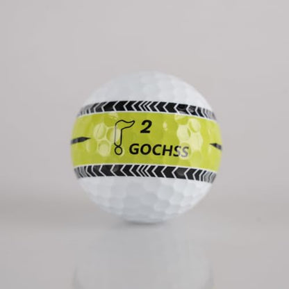 2-Layer Surlyn Golf Balls with Green Aiming Line, 332 Dimples, Low Spin, Long Distance Over 30 Yards, Durable Golf Balls for Amateur, Junior, Lady – 20 Pack