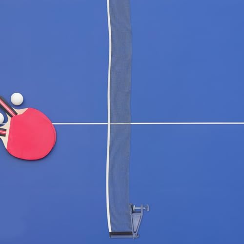 Reinforced Pingpong Net with Clamps Thickened Mesh Table Tennis Net Replacement for Indoor Outdoor Use Easy Setup Plastic Posts for Recreational Play