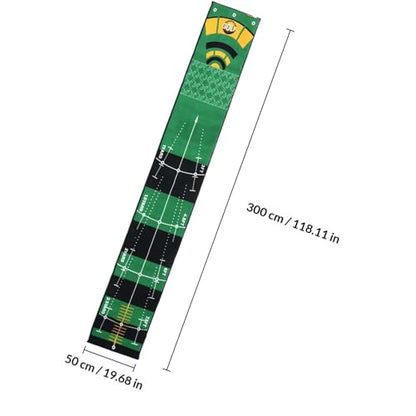 VALICLUD Golf Putting Mat Indoor Practice Blanket with Artificial Turf Surface, Putter Training Tool for Office and Home Use, Non-Slip Green Carpet for Golfers and Beginners