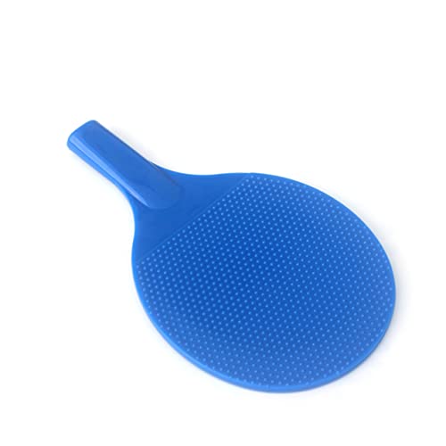Generic 2 Sets Outdoor Table Tennis Racket Set with Plastic Pong Paddles and Balls for Beginners Safe Smooth Bezels Red and Blue for Parent Play and Tennis Practice