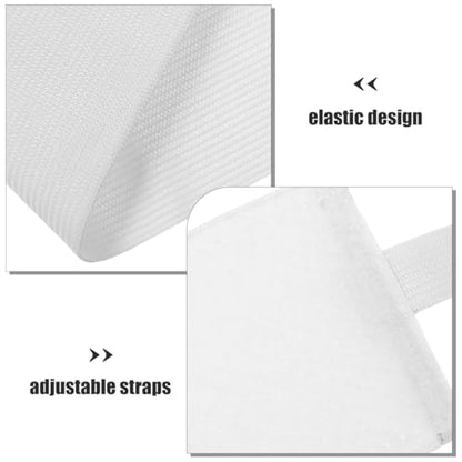 Soccer Football Captain Bands (White), Nylon, 31.00X7.00X0.20cm/12.18X2.75X0 and 14.00X7.00X0.20cm/5.50X2.75X0, for Sports Team Captains or Leaders