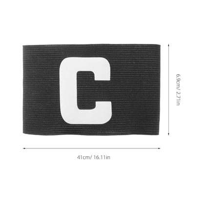 8pcs Black Adjustable Captain Bands Elastic Football Arm Band for Soccer Team Game, Anti-Drop Sports Leader Armband for Adult Youth Players