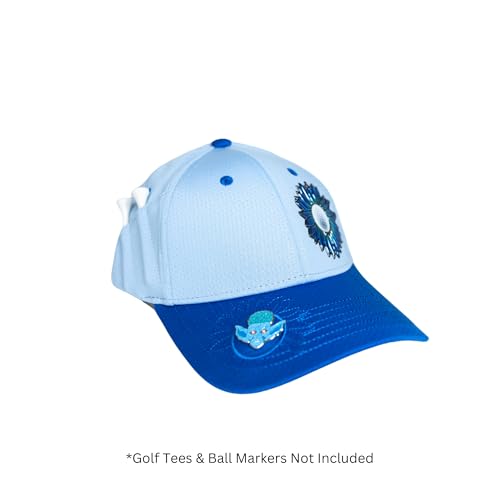 Ladies Adjustable Hats - Tee Holder with Tees & Bill Magnet with Ball Marker - 100% Custom Made - color: Summer Breeze, style: Offset
