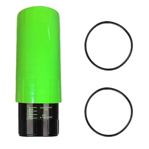 Tennis Ball Pressurizer, 3-Ball Capacity, 14 PSI, with Extra Sealing Ring,Extends Tennis Ball Life,Revives Old Balls, Tennis Lovers,Green