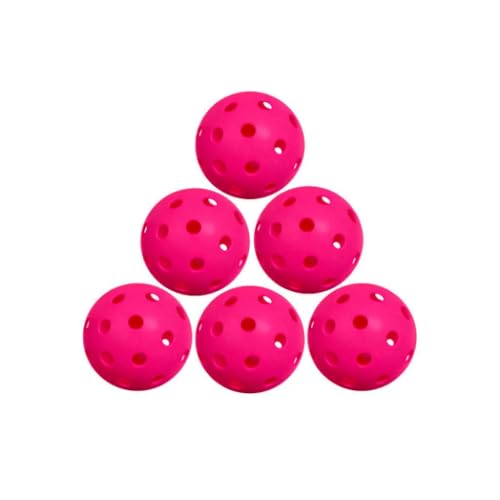 Honeycomb Pickle Balls Outdoor 40 Holes - Durable High Hard Fast Bounce USAPA Approved - True Flight Tournament Pickle Ball - 6Pack - Accessories for Sports&Entertainment Play