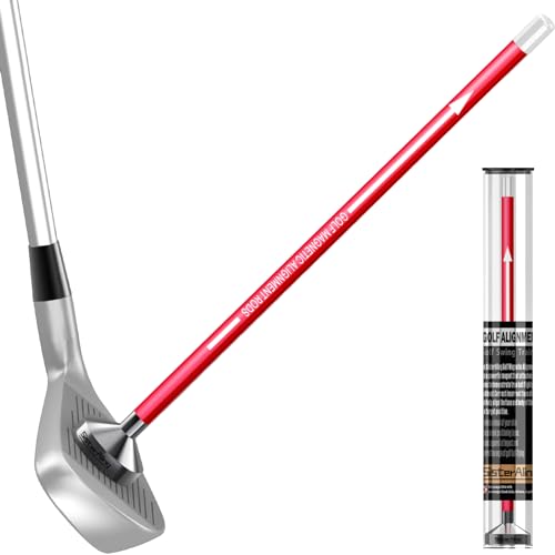 Golf Magnetic Alignment Rods,Golf Club Alignment Sticks,Magnetic Swing Training Aid Accessories Visualize Calibrate Golf Shots,hit the Target with the Right Golf Swing,Golf Gift