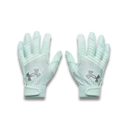 Under Armour Boys Youth Clean Up Baseball Gloves - color: (791) Aqua Float / Aqua Float / Metallic Silver, size: Small