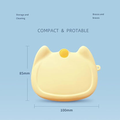 Silicone Retainer Case with Lanyard, WINDSIUUU Portable Cute Travel Retainer Holder Braces Aligner Case with Vent Holes Aligner Retainer Cases for Girls Women Kids Travel Denture Night Guard Container - color: Yellow