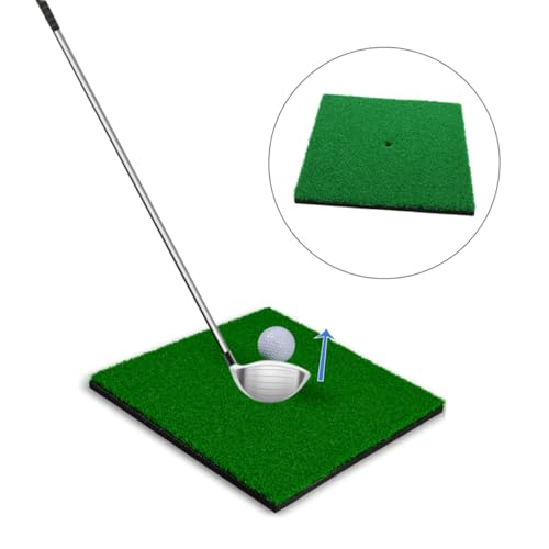GANAZONO Portable Golf Training Aid Mat Grass Practice Turf for Indoor Outdoor Swing and Short-Range Shot Accuracy Improvement