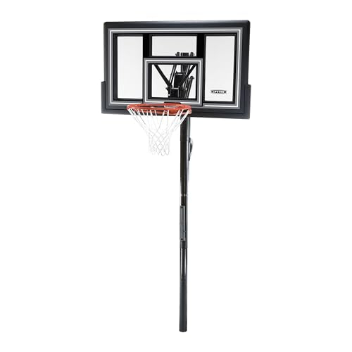 Lifetime 1084 Height Adjustable In Ground Basketball System, 50 Inch Shatterproof Backboard