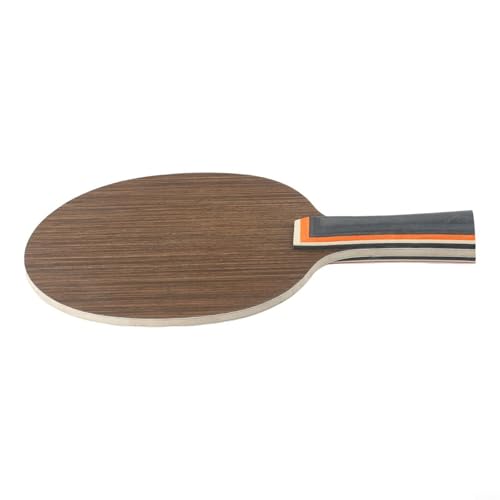 Table Tennis Paddle Blade 5 Ply Ebony Long Handle for PING Pong Racket Bottom Plate Black Yellow