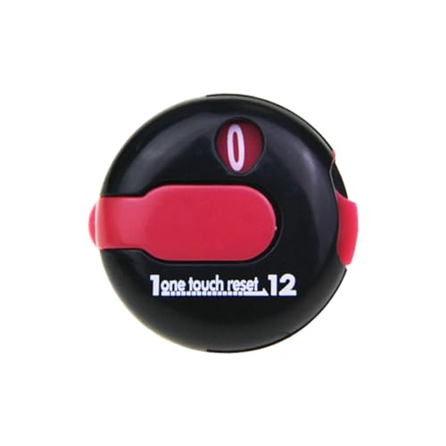 Golf Score Counter with Reset Button & Clip, Easy Attach to Golf Glove, Portable Stroke Tracker for Golf Games - color: Black + Pink, size: 1 Pack