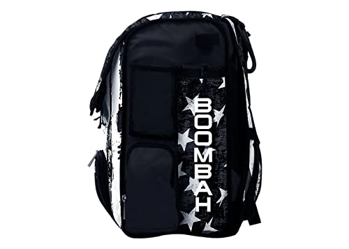 Boombah Mini Superpack Youth Bat Pack: USA Stars & Stripes Black Ops Black & White, Baseball & Softball Bag with 2 Bat Sleeves and Shoe Compartment