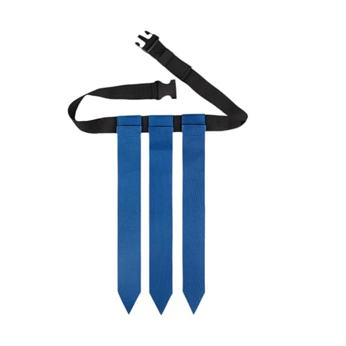 2Pcs Flag Football Belts Flag Football Set with Flags Rugby Waist Flag for Football - color: Blue