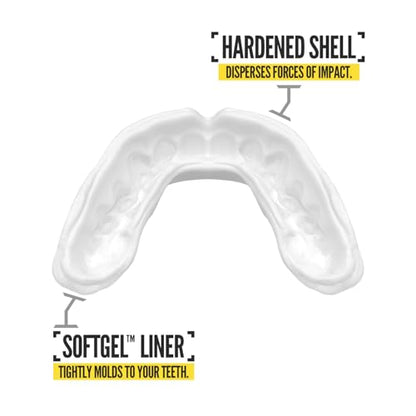 2 Pack Nxtrnd Rush Dual Layer Mouthguard, Custom Fit Sports Mouthpiece for Football, Boxing, MMA, Basketball, Hockey, Lacrosse, Youth & Adult (Black & White Fangs) - color: Black & White Fangs