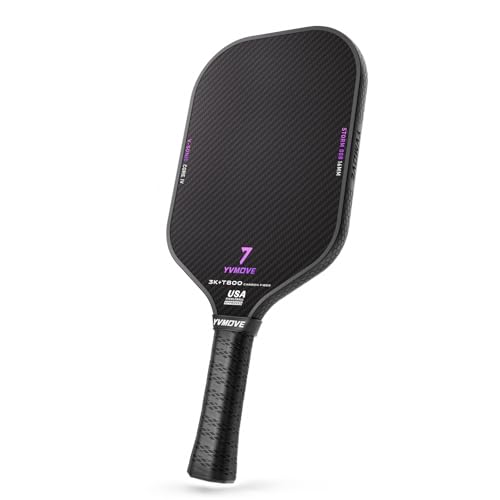 YVmove T800 Carbon Fiber Pickleball Paddle with 16mm Dynamic Core, Premium Pickle Ball Thermoformed Unibody, Elongated Shape, Enhanced Power & Ultimate Spin, USAPA Approved