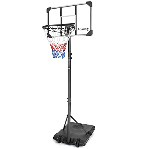 Teenagers Height Adjustable 5.6-7 'Basket 28" Backboard Portable Basket System for Indoor and Outdoor use