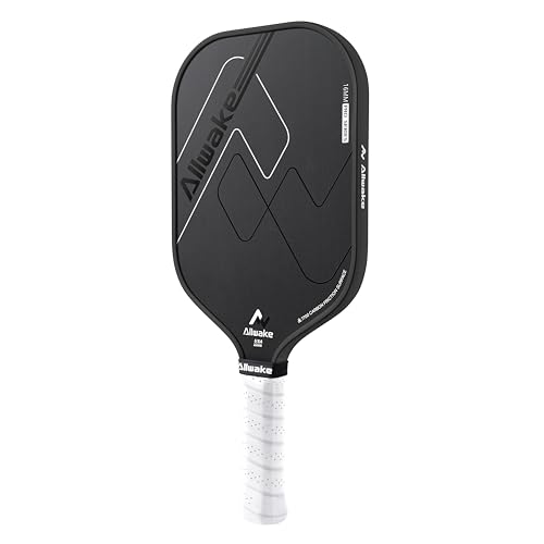 T700 Carbon Fiber Pickleball Paddles - USAPA Approved | 8.0oz Lightweight Design | Honeycomb Polymer Core for Control & Power | Textured Surface + Edge Guard | Indoor/Outdoor Use - color: Black&White Pickleball Paddle