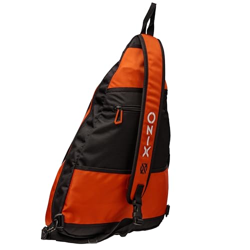 ONIX Pickleball Pro Team Sling Bag — Orange and Black with Adjustable Strap, Durable Construction, and Spacious Storage for All Your Pickleball Gear