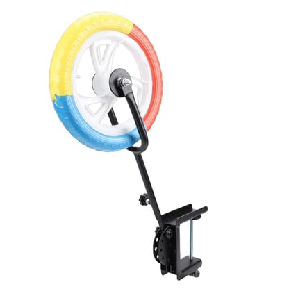 MAVIS LAVEN Table Tennis Practice Trainer, Iron Stroke Trainer Wheel with Adjustable Arm for Home Use and Coordination Drills