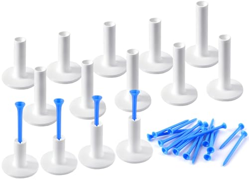 Rubber Golf Tees for Mats - Golf Tees for Indoor Simulators Driving Range and Outdoor Golf Practice on Hitting Mat- Durable and Stable Golf Mat Tee for Beginners or Golfers - Mixed Sizes Rubber Tees - size: 34 PCS
