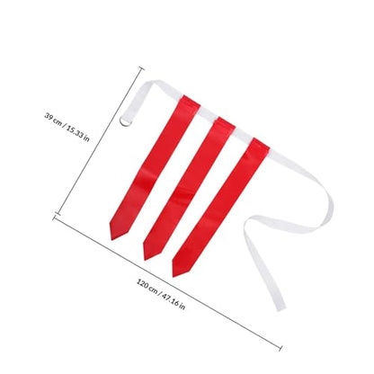 ibasenice Flag Football Belt 2pcs Set with Red and Yellow Flags, Reusable Adjustable Rugby Waist Belt for Youth Adults, Outdoor Football Training Gear and Game Supplies