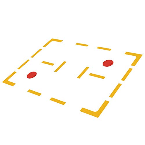 Court Lines Marker Kit Throw Down Markers Create Your Own Mini Pickleball Tennis Court (Yellow I L Shape)