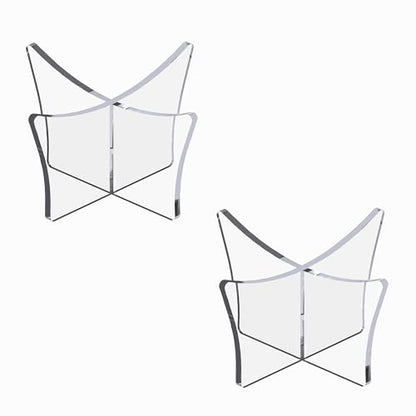 Acrylic Large Ball Stand Holder 4.7x2.6 Inch, 2-Pack Display Stand for Football Basketball Soccer, Clear Volleyball Rugby Case Rack - size: 4.7x2.6 inch
