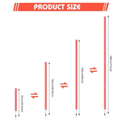 Agility Training Poles Equipment Soccer Training Equipment Includes 6 Agility Poles,Agility Ladder, 10 Soccer Cones,Jump Rope for Speed Training, Soccer Training, Basketball Athletes & Kids - color: Orange