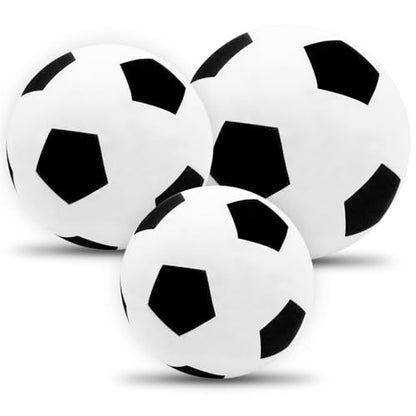 3 Pcs Silent Soccer Ball, Sizes 3/5 /7 Soft Foam Soccer Ball Indoor House Ball for Quiet Training 3Pcs Airless Football Multi-Use for Dribbling Practice, Gift for Soccer Fans