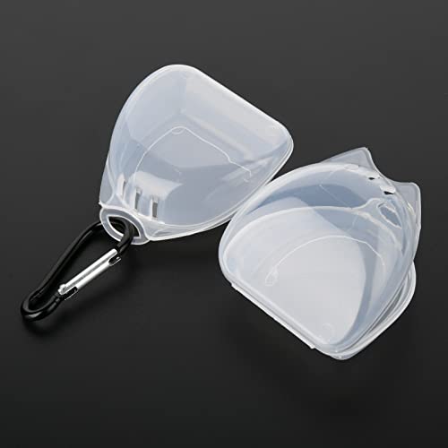 Cosmos 2 Pcs Sport Mouth Guard Case Mouth Guard Storage Box, Snap Lock Closure with Vent Holes and Carry Clips for Football Boxing Wrestling BBJ Hockey Outdoor Sports