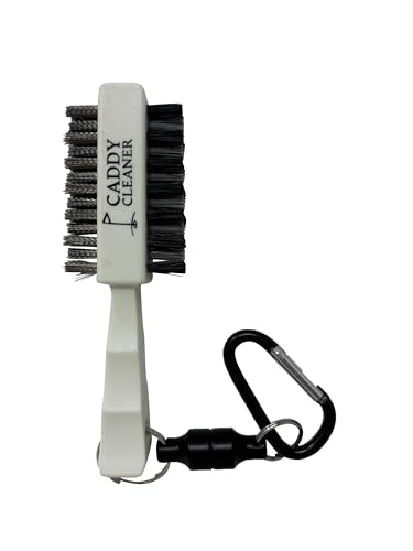 Clean Swing Mini Brush – Golf Club Cleaner with Magnetic Clip, Dual-Sided Brush | Golf Accessories for Men, Best Golf Gift | Caddy Cleaner - color: Eagle White