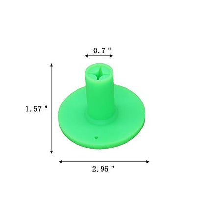 Golf Rubber Tee Holder Set for Golf Driving Range Tee Practice Tool Pack of 5 - color: Green