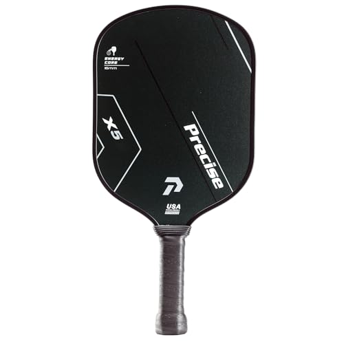 Precise Carbon Fibre Pickleball Paddle – USAPA Approved – Honeycomb Core – Smooth or Textured Surface Options – Comfort Grip – Indoor & Outdoor Racket - color: Silver, size: Textured (Spin & Control)