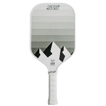 SCS Carbon Fiber Pickleball Paddle – USAPA Approved 2024 – Lightweight, Enhanced Spin, Sure-Grip Handle – Evo-Lite Series for Intermediate Players - color: Glacier