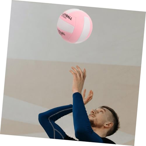 Cabilock Soft Training Volleyball Size 5 Pu Leather Indoor Sports Ball for School Exams and Versatile Practice, Machine-Seamed Soft Volleyball for Youth Training and Competition
