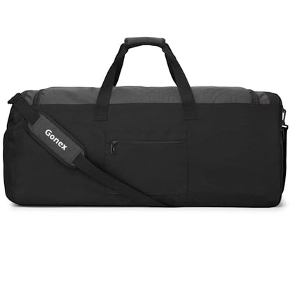 Gonex Gym Duffel Bag 31 inch with Shoe Compartment Wet Pocket, Large Capacity Sports Duffle Bag for Men Women, Workout & Travel Bag with Multiple Pockets, Black, Large (100L)