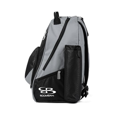 Boombah Tyro Baseball/Softball Bat Backpack - 20" x 15" x 10" - Holds 2 Bats up to Barrel Size of 2-5/8" - color: Gray/Black_C23