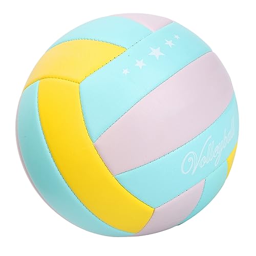 SUNGOOYUE Size 5 Volleyball, Soft High Elasticity PVC Indoor Outdoor Training Ball with Special Air Nozzle Design, for Gym Field Games and Recreational Activities
