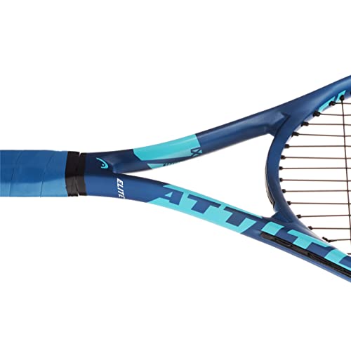 Head Metallix Attitude Elite Blue Tennis Racket - Pre-Strung Adult Tennis Racquet Lightweight - Midplus Headsize for Blend of Power and Control - size: 4-3/8