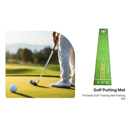 Foldable Golf Putting Training Pad, Wear Resistant Swing Detection Practice Equipment for Golfer Daily Training