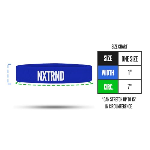 1 Pair Nxtrnd Bicep Bands, Sweat-Absorbent Arm Sweatbands, Football Accessory - color: Blue