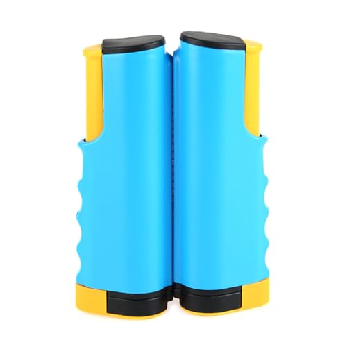 Portable Pingpong Net Table Tennis Set with Retractable Professional Tennis Accessories Portable Set - color: Blue and yellow