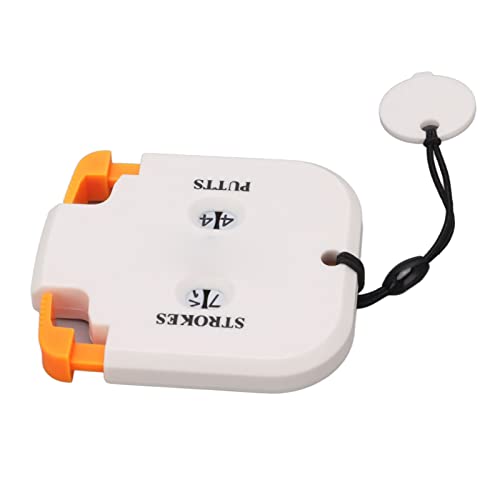 RiToEasysports Golf Score Counter Plastic 2 Digits Stroke Putts Counting Clicker with a Zero Function for Easy Game Tracking Green - color: White and Orange