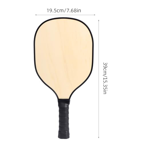 Lightweight Rackets Wood Paddle with Ergonomic Cushion Grip Racket Easy to Use Rackets with Ergonomic Cushion Grip