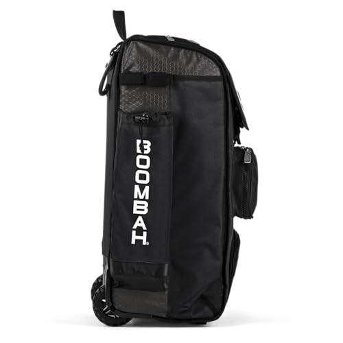 Boombah Rolling Catcher's Superpack Baseball/Softball Gear Bag - 23-1/2" x 13-1/2" x 9-1/2" - Multiple Colors - Telescopic Handle and Holds 4 Bats - Wheeled Version