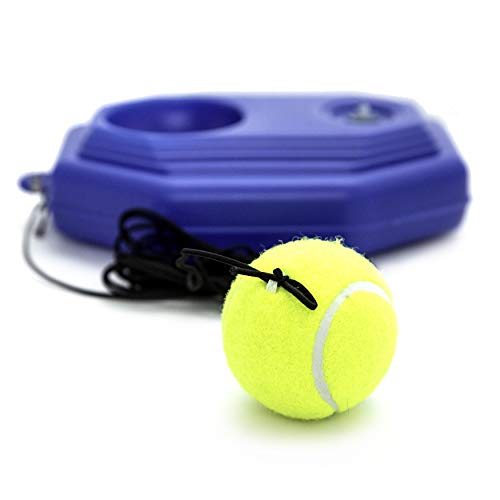 Tennis Trainer Rebounder Ball – Solo Training Equipment with Fillable Baseboard & Rope – Durable Self-Practice Tennis Trainer for Improving Reflexes & Footwork