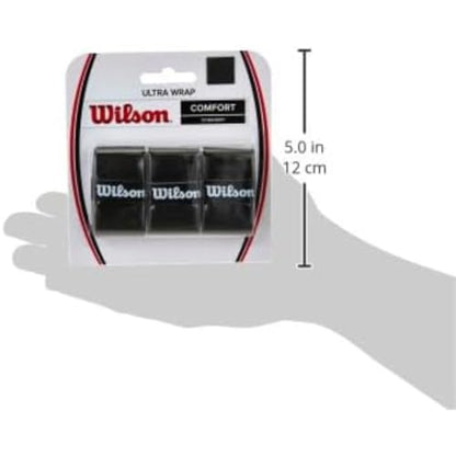 WILSON Sporting Goods Ultra Wrap Tennis Overgrip (3-Pack), Black (WRZ403000) - color: Black, style: Ultra Wrap