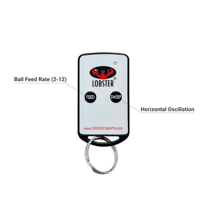 Lobster Sports Pickleball Machine – Full-Featured – Adjustable Topspin, Backspin, & Lobs, Random Oscillation, Ball Speed (20-60MPH), Lightweight & Portable, Holds 125 Balls, with Multi-Function Remote - style: The Pickle