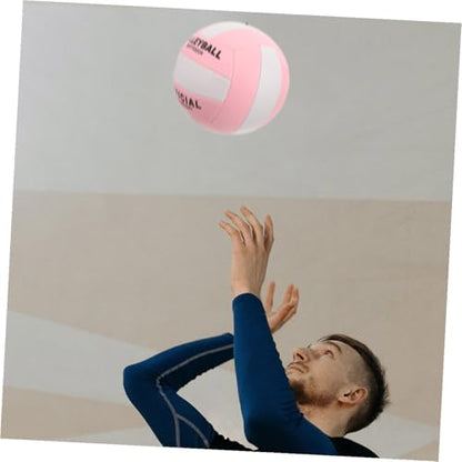 YARNOW Inflatable Volleyball Soft Touch Training Ball 2.7mm Explosion-Proof Machine Stitched Indoor Outdoor Sports Equipment for Adult Practice and Match